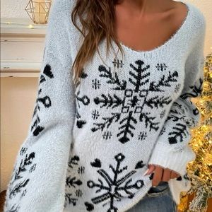 SHEIN Black and White Off-the-Shoulder Sweater